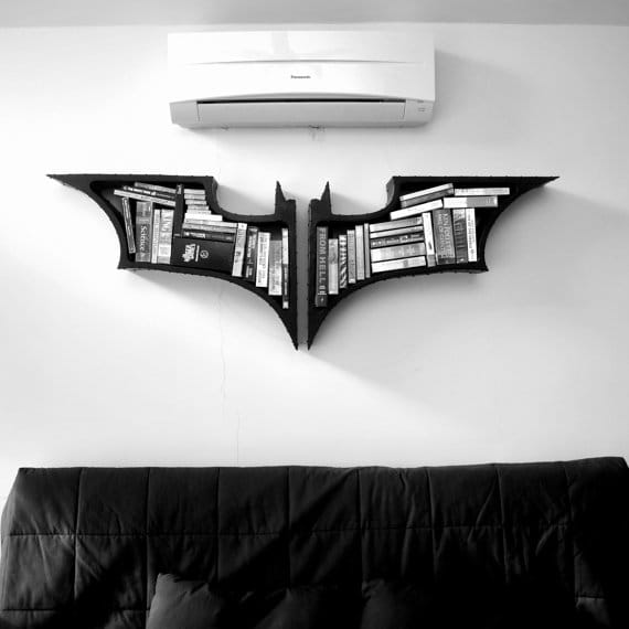 A Bookshelf Perfect For The Batcave Library