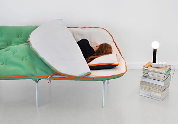 Mega Cozy: The Sleeping Bag Sofa