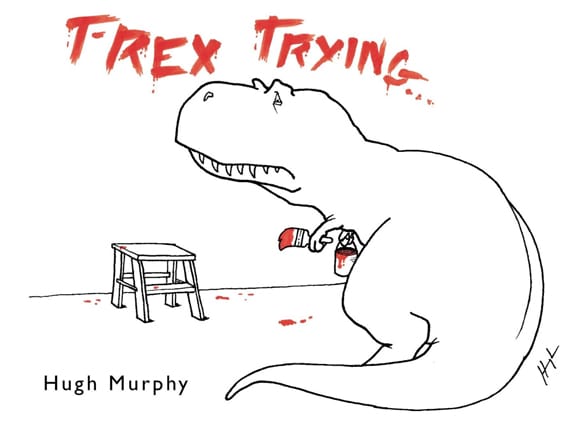 T-Rex Trying (And Succeeding) To Make A Book