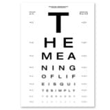 Meaning of Life Eye Chart