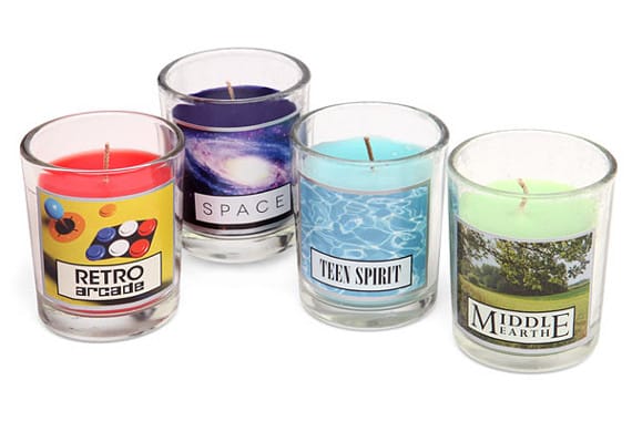 A Set Of Geeky Scented Candles