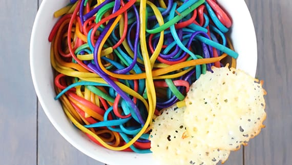 Rainbow Pasta Boils In A Pot Of Gold