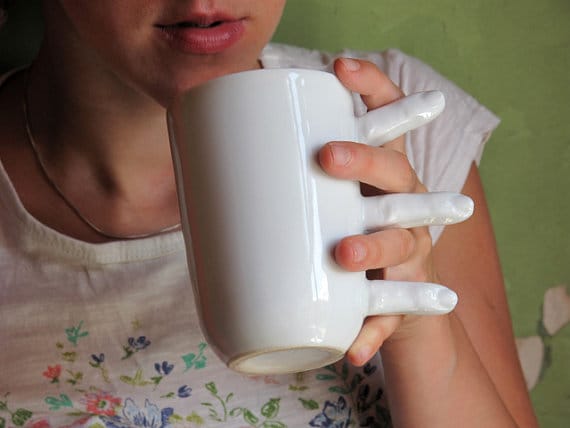 The Finger Coffee Mug Has No Handle