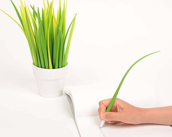 Replace Your Pen Cup with a Pot of Grass