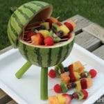 Watermelon Grill With Fruit Skewers