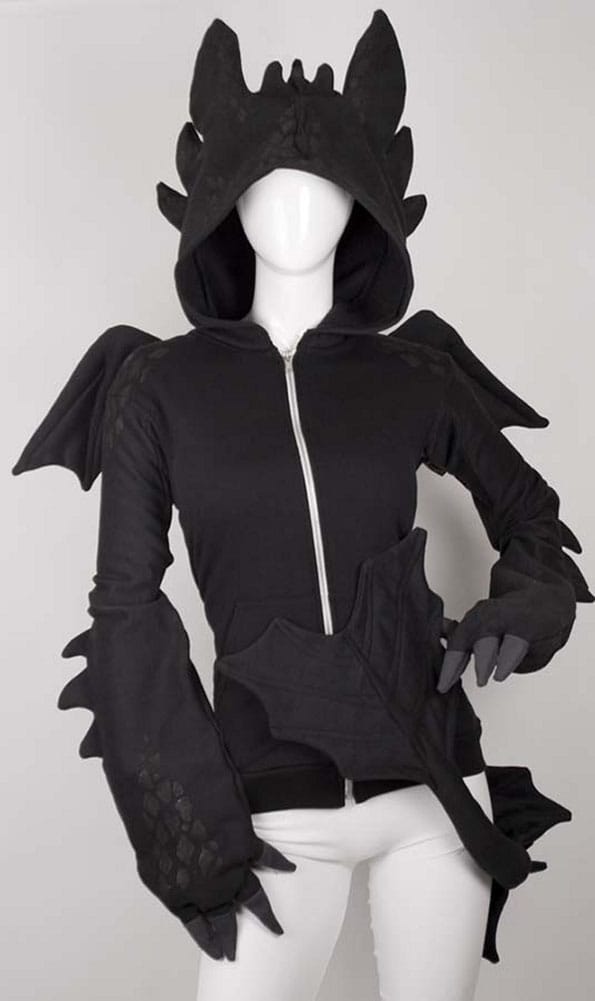 Dragon Hoodie With Detachable Tail
