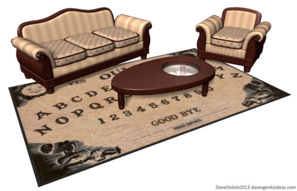 The Ouija Board Coffee Table & Rug Is Probably Haunted
