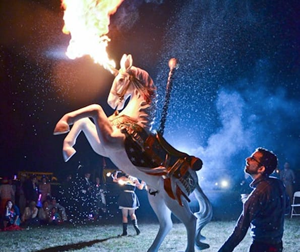 This Wedding Had a Unicorn That Shoots Flames and Pees Lemonade