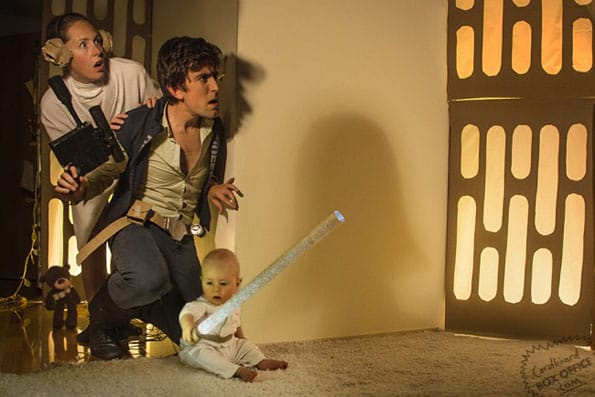 Film Scenes Recreated With Baby, Cardboard 