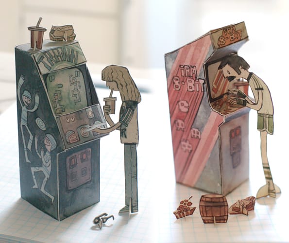 Are Your Paper Dolls Bored? Build Them an Arcade!