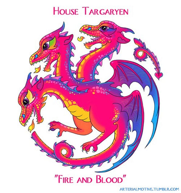 Lisa Frank x Game of Thrones