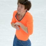 Figure Skaters Mid-Spin, Funny Face