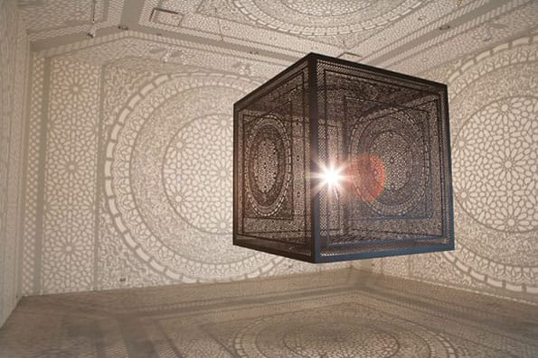 Cube Lamp Cast Intricate Shadows