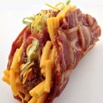 Mac & Cheese Bacon Weave Taco