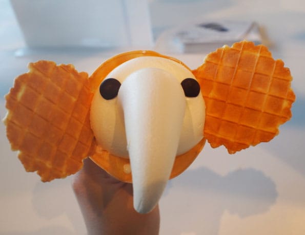 A Japanese Shop Sells Cute Elephant Trunk Ice Cream Cones