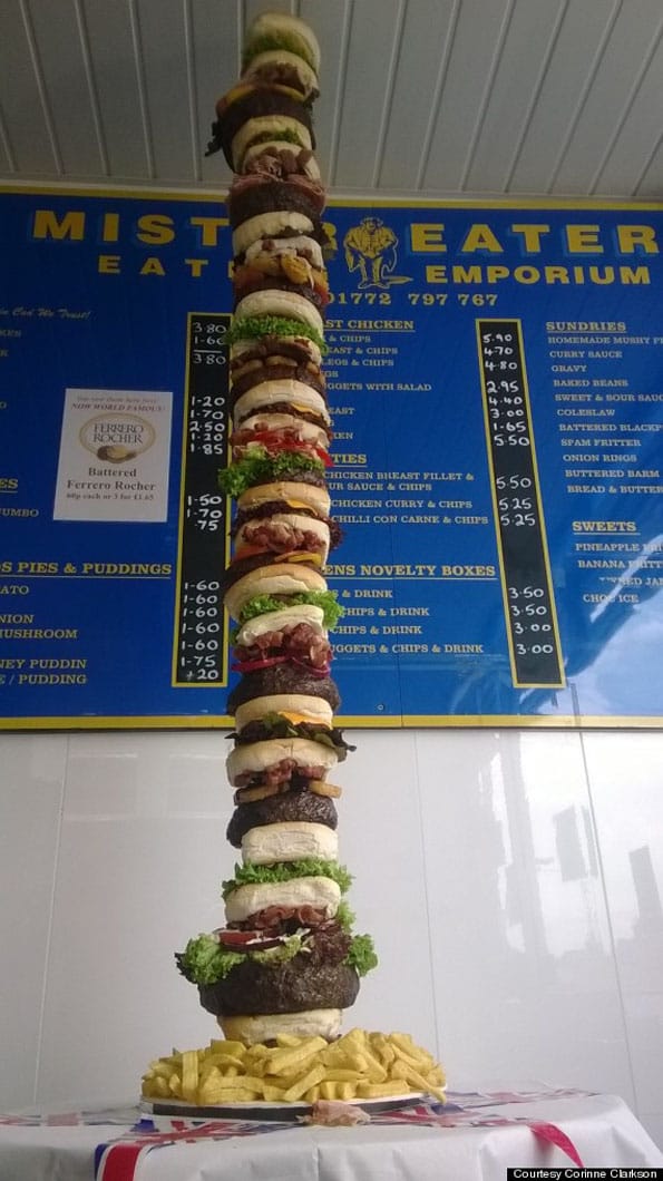 Giant Burger Measures Over 5 Feet, 30k Calories