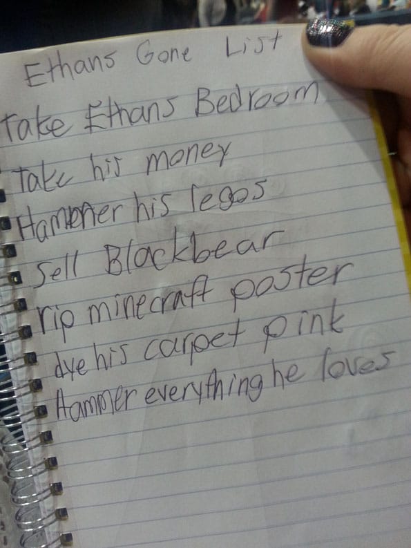 This Little Girl's To-Do List Is... Morbid, To Say The Least
