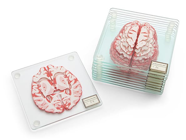 These Cerebral Coasters Stack Up To Look Like A Brain