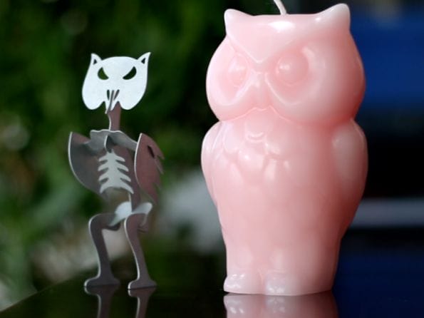The Angry Owl Candle Reveals A Skeleton As It Melts