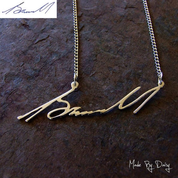 Turn Your Signature Into A One Of A Kind Necklace