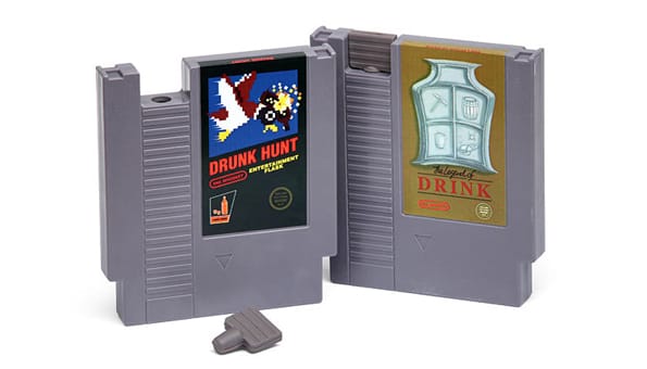 Drink From A Flask Made From An Old NES Video Game Cartridge
