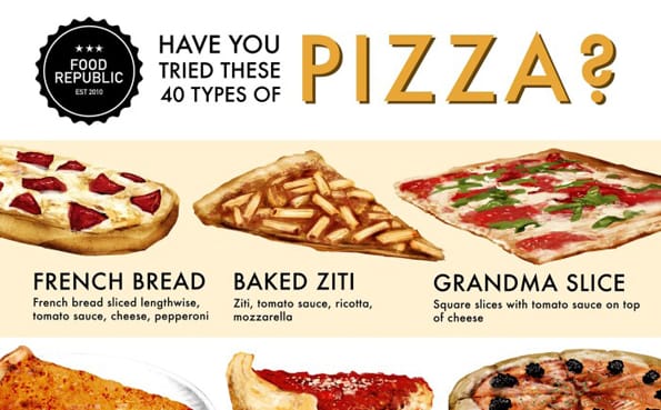 This Pizza Chart Learns You About 40 Different Kinds Of Pizzas