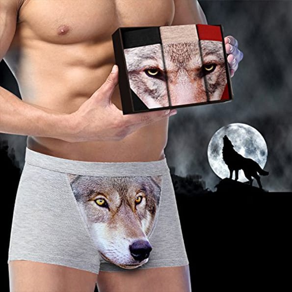 Wolf Boxer Briefs Have Me Howling, But Not At The Moon...