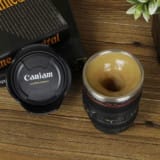 Self-Stirring Camera Lens Coffee Mug