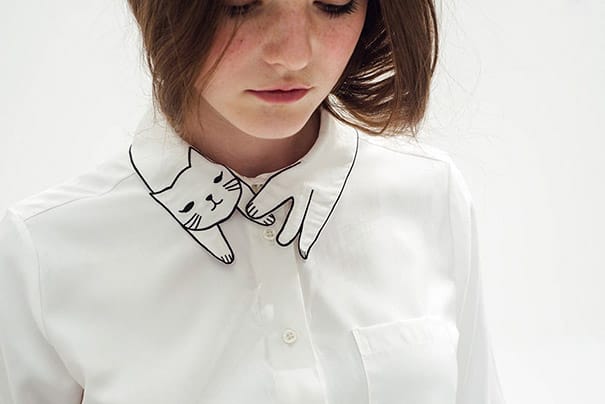 Your Wardrobe Needs This Adorable Cat Collar Blouse