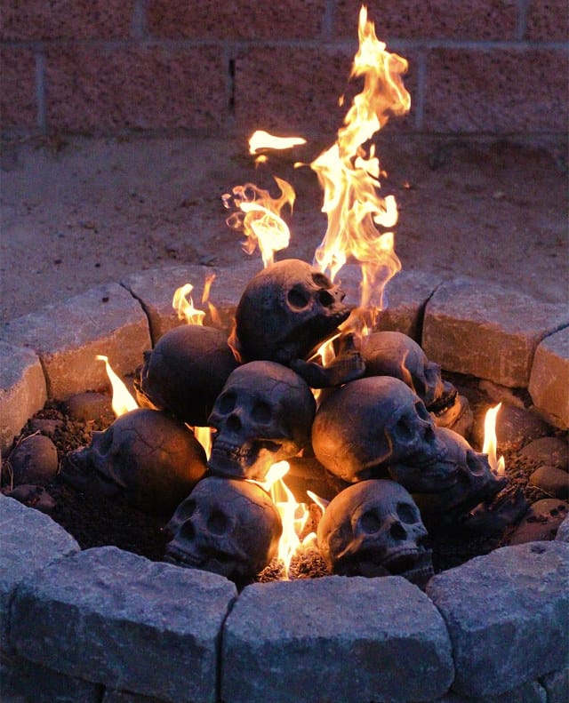 Fill Your Gas Fireplace Or Fire Pit With Fireproof Human Skulls