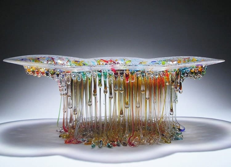 Amazing Dripping Glass Table - Jellyfish Sculptures