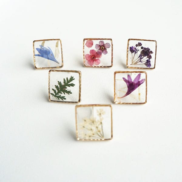 Floral Fashion Jewelry - Picture Frame Earring