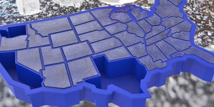 United States of America Ice Cube Tray
