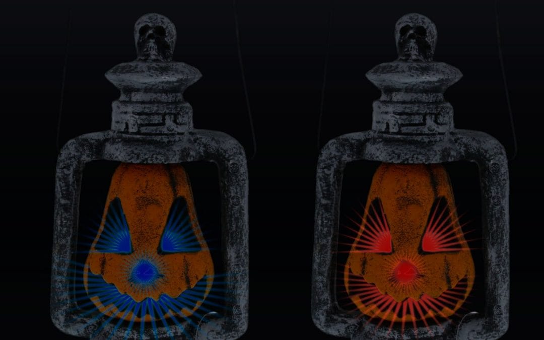 Halloween Hanging LED Light-Up Pumpkin Lantern