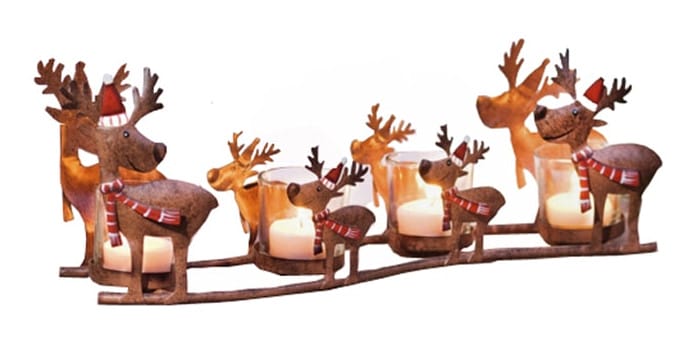 Vintage Holiday Decorating Reindeer Candle Holder