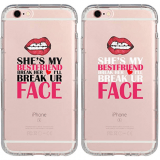 iPhone7/8 Couple Cases With Whacky Quotes for your BFF/GF in Halloween!