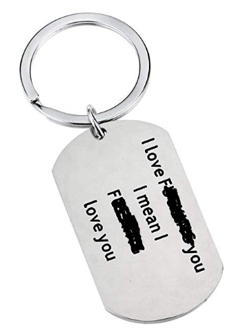CHASIROMA Gift for Boyfriend Husband Personalized Dating Whisper Necklace Pendant Naughty Words Jewelry Couples Keychain Gift