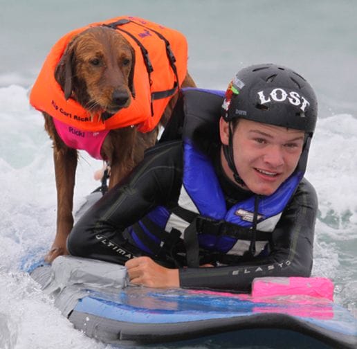Richochet the Surfer Dog