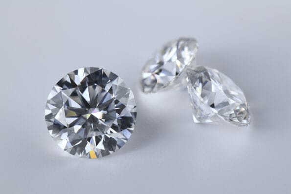 Diamond Gemstone. Precious Loose Diamonds. Round Cut Gem Stone.