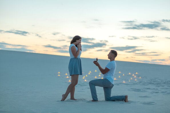 Marriage proposal asking will you marry me?