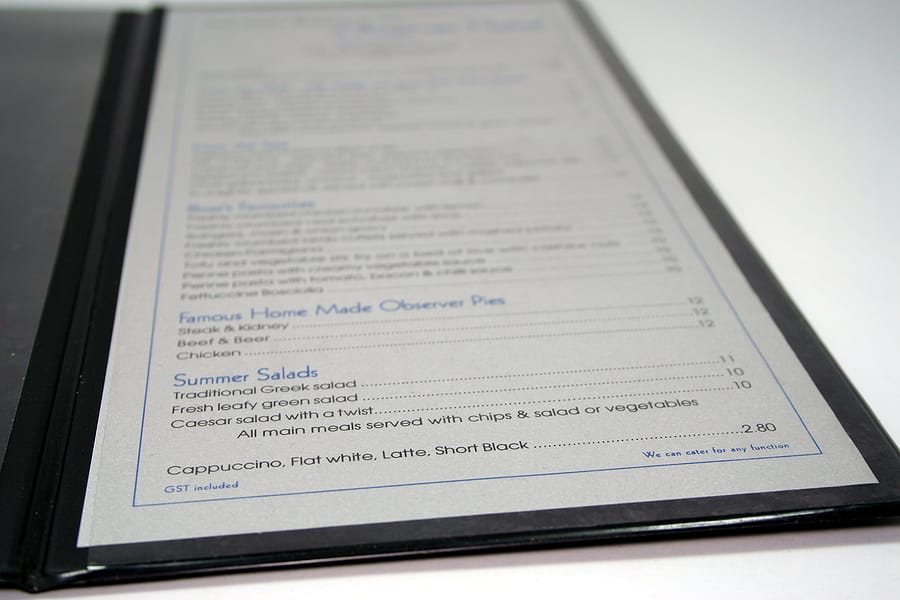 Creating a Menu: Things You Need to Include