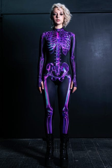 А Purple Skeleton Costume