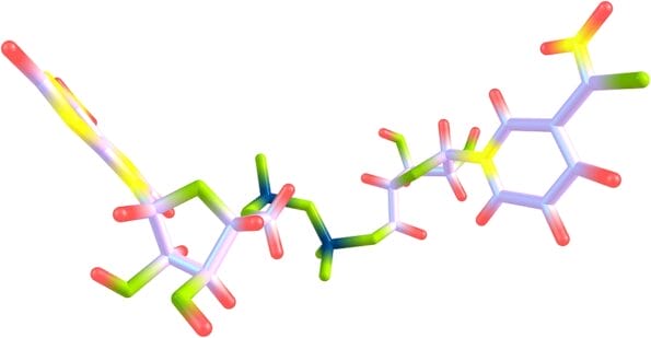 Nicotinamide adenine dinucleotide or NAD is a coenzyme found in all living cells. It is a dinucleotide, because it consists of two nucleotides joined through their phosphate groups. 3d illustration